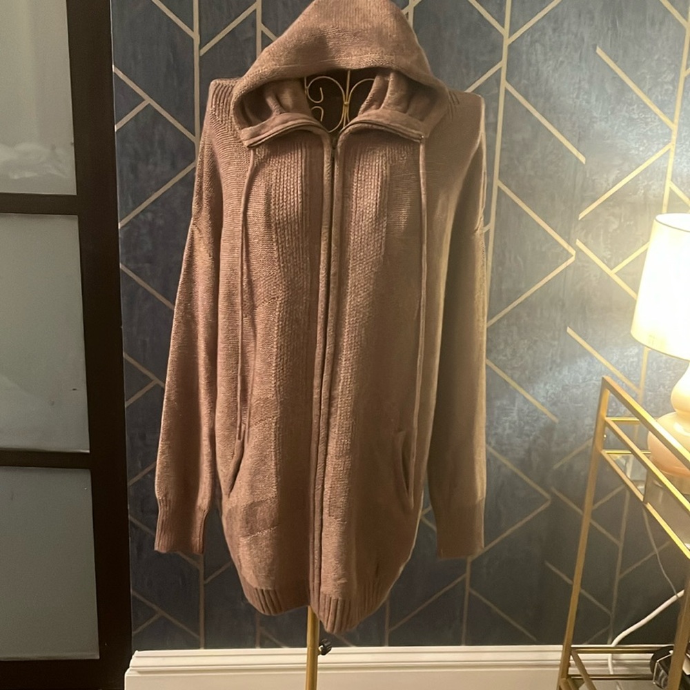 Yoon by Anthropologie Wool/Cashmere Brown Cardigan